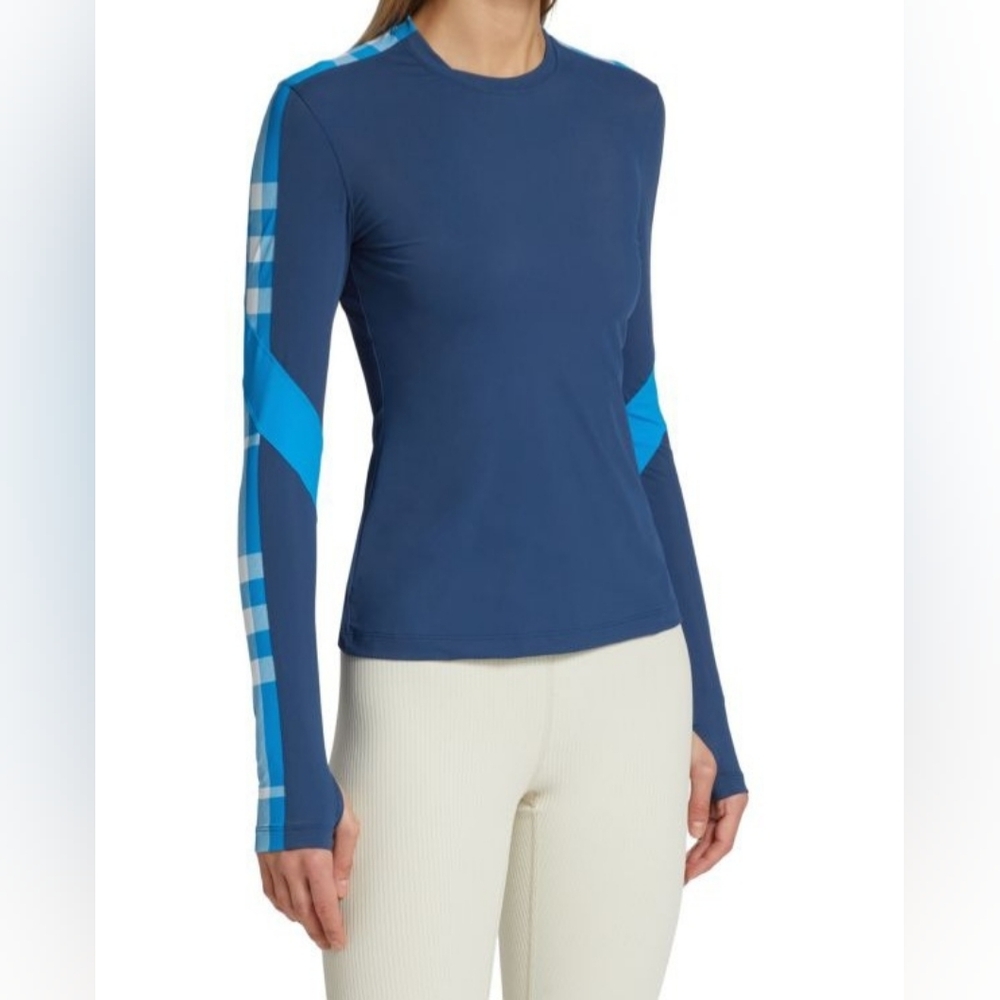 Burberry Kiara Tartan Long Sleeve Stretch Jersey